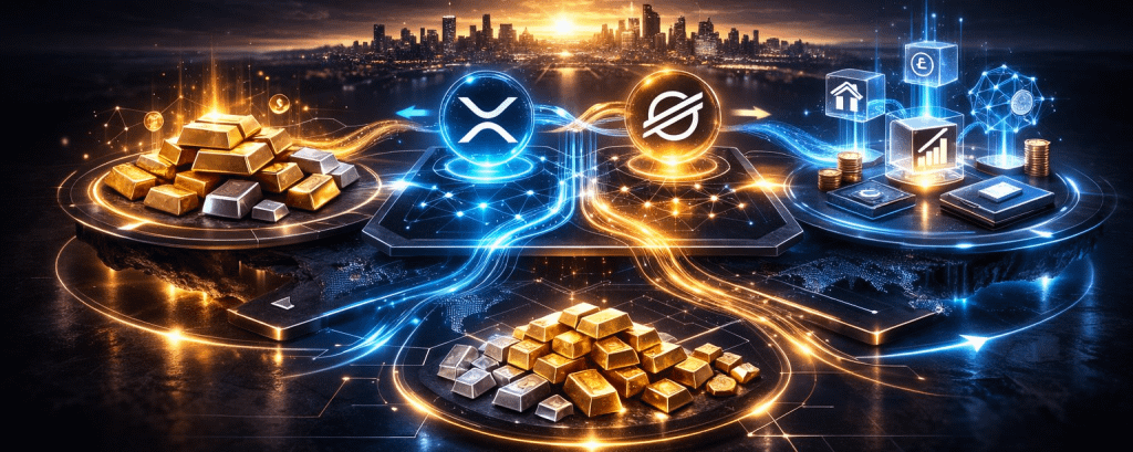 Migração de Capital: Por que o Ouro, XRP e XLM são as Novas Camadas do sistema financeiro